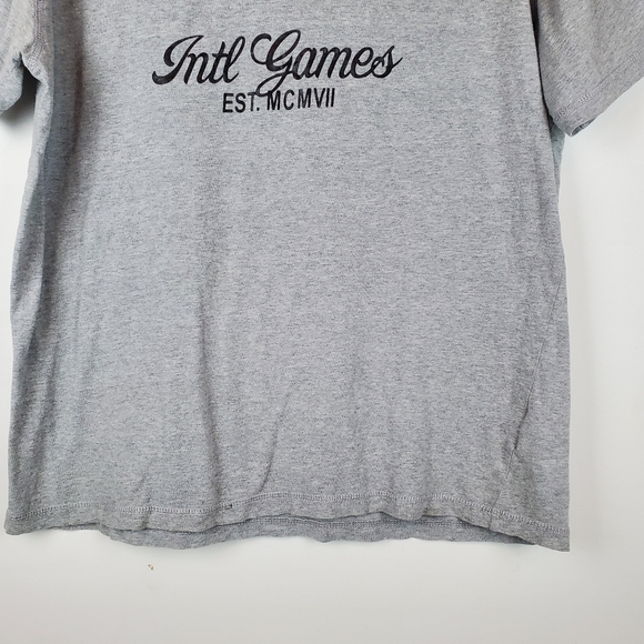 US RUGBY Co Slim Fit Gray T Shirt Top 3XL Mens Patch Embroidered 1907 - Picture 5 of 15